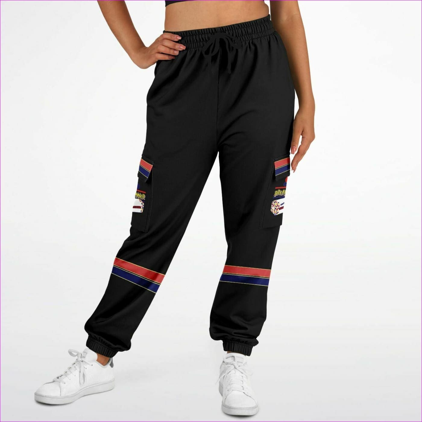 Bread Winner Premium Black Cargo Sweatpants - Fashion Cargo Sweatpants - AOP at TFC&H Co.