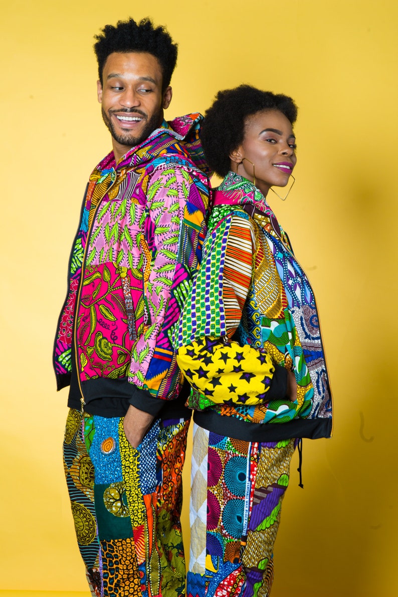 M - Festival Hippie African Print Unisex Jacket, Sustainable Clothing - unisex jacket at TFC&H Co.
