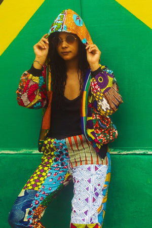 - Festival Hippie African Print Unisex Jacket, Sustainable Clothing - unisex jacket at TFC&H Co.