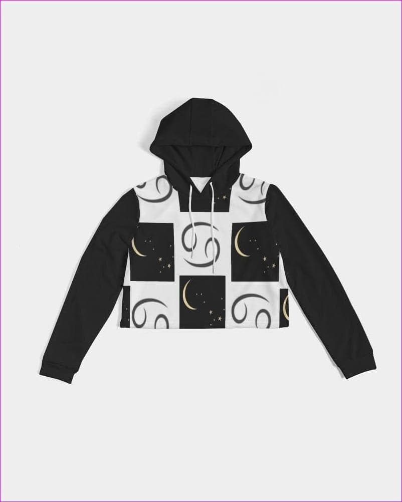 Cancer Moon Womens Cropped Hoodie - women's cropped hoodie at TFC&H Co.