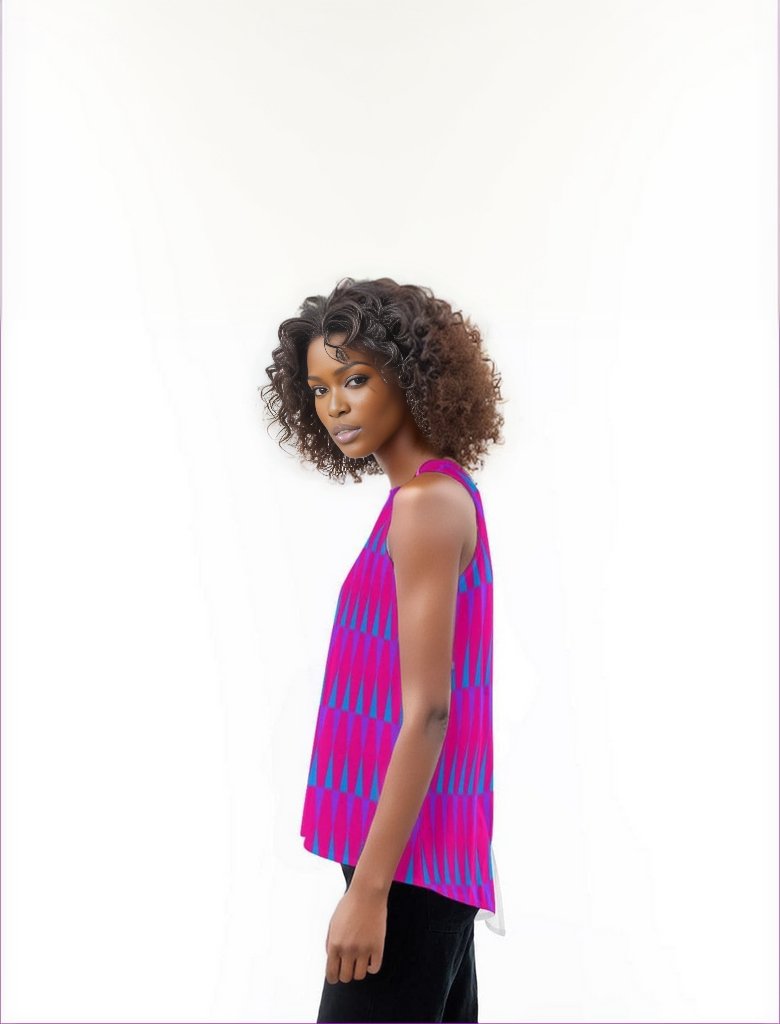 Candy Checkered Womens Loose Tank Top - women's tank top at TFC&H Co.