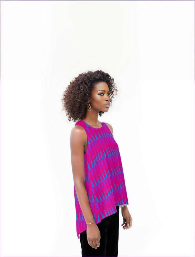 Candy Checkered Womens Loose Tank Top - women's tank top at TFC&H Co.