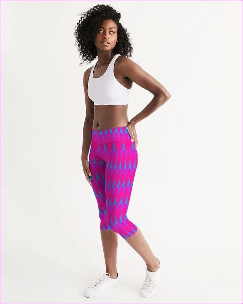 Candy Checkered Womens Mid-Rise Capri - women's capri leggings at TFC&H Co.