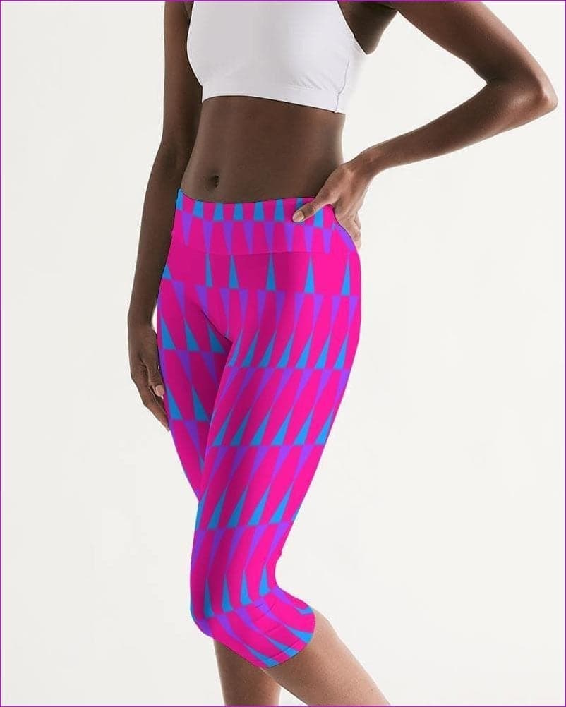 Candy Checkered Womens Mid-Rise Capri - women's capri leggings at TFC&H Co.