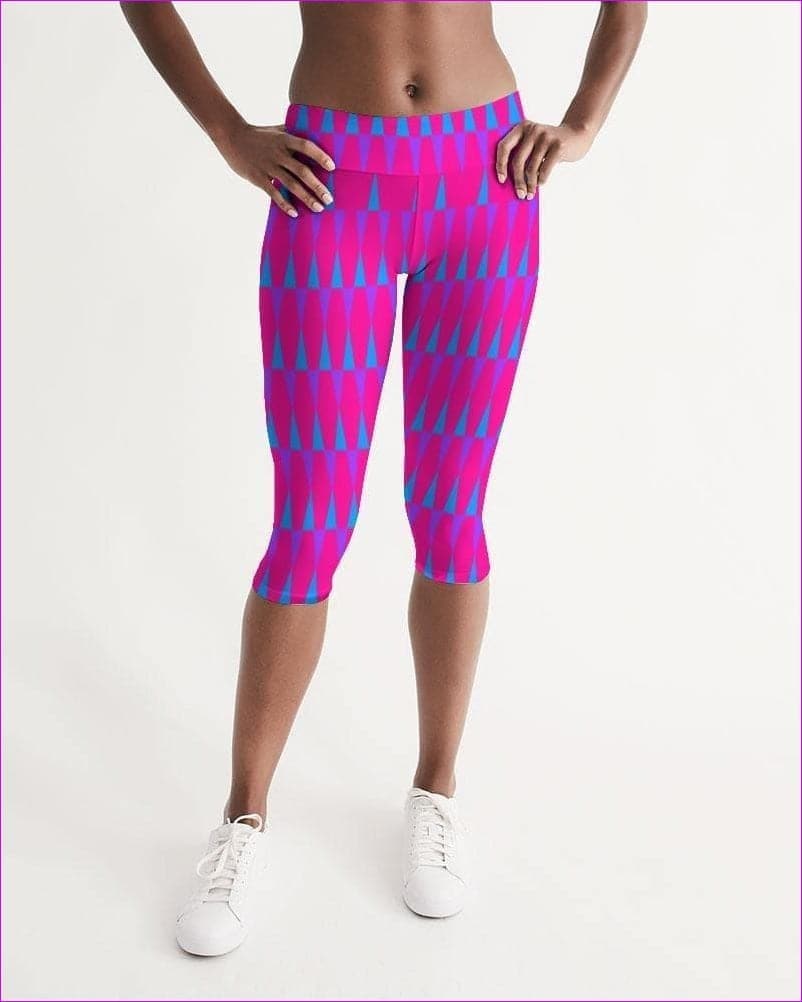 Candy Checkered Womens Mid-Rise Capri - women's capri leggings at TFC&H Co.