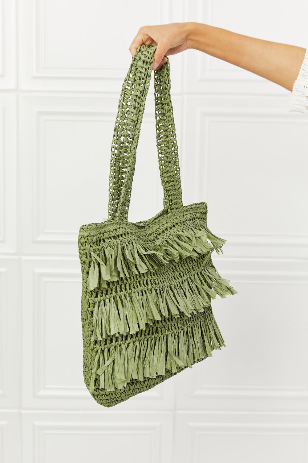 Fame The Last Straw Fringe Straw Tote Bag - Ships from The US - Tote bags at TFC&H Co.