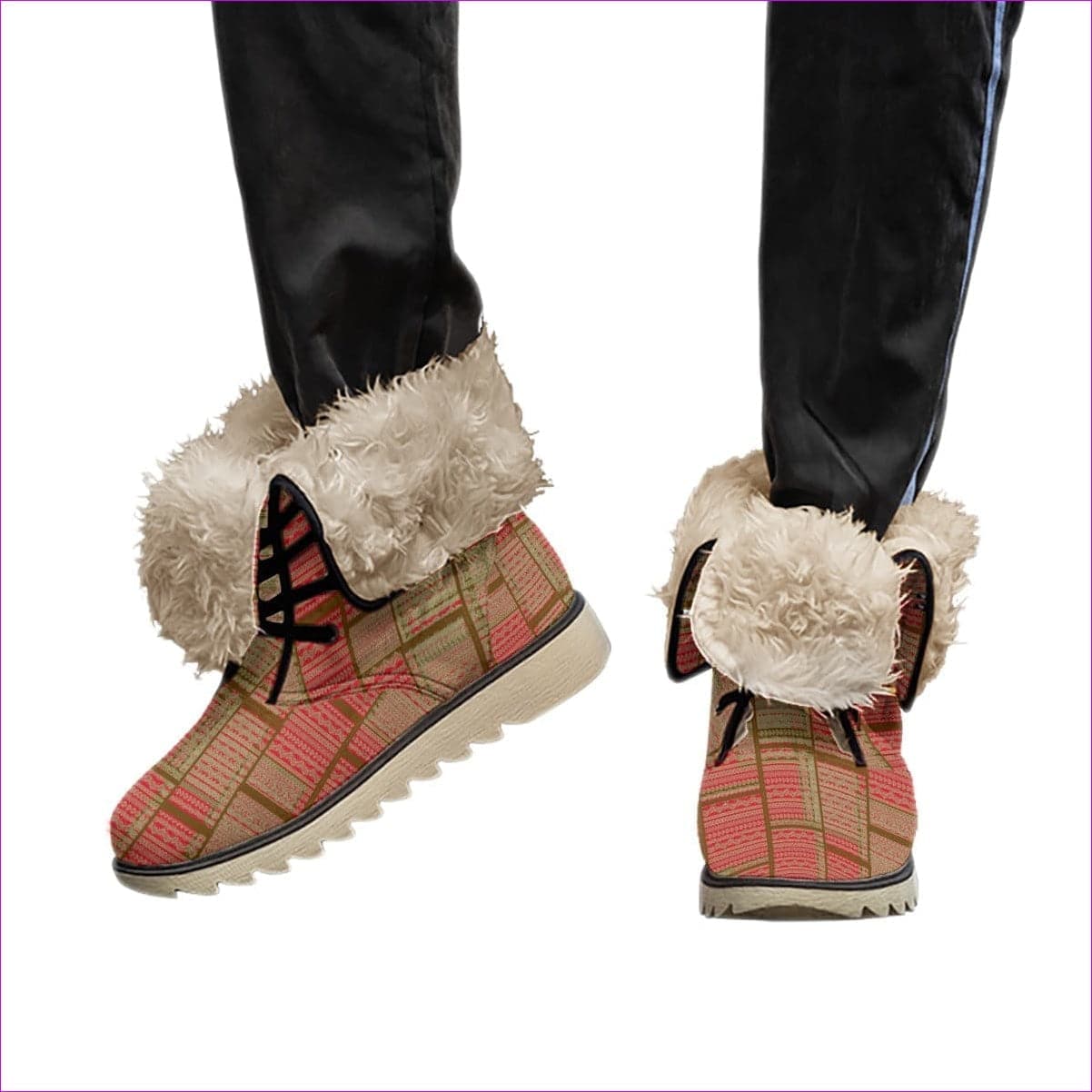 Red Chained 2 Men's Plush Boots - Men's Boots at TFC&H Co.