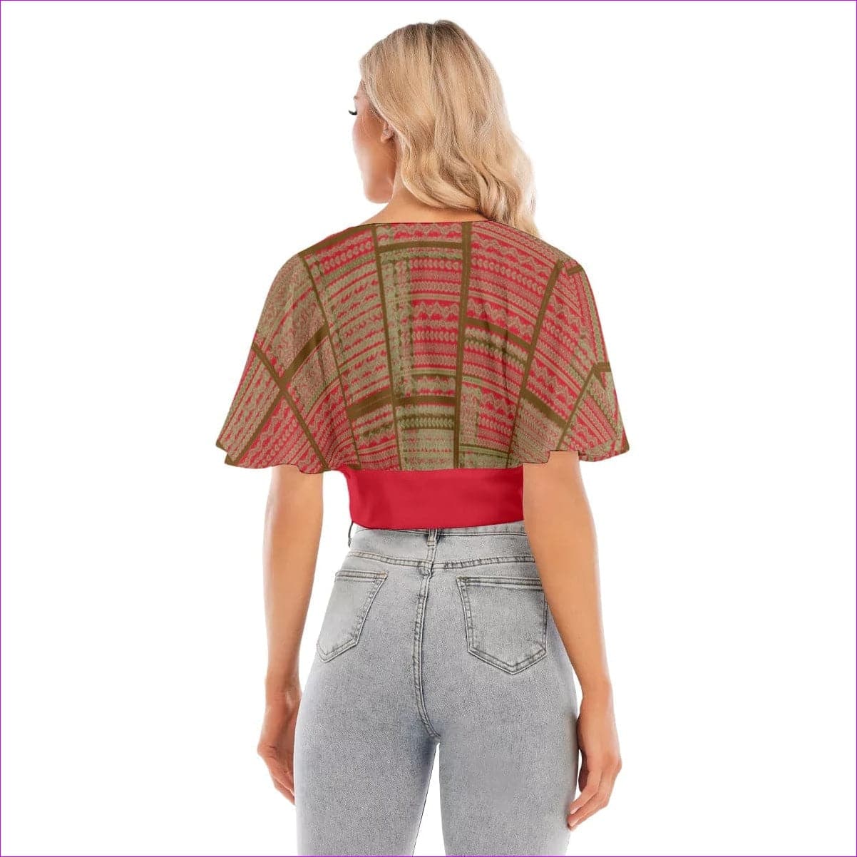 Chained 2 Womens Bat Sleeve Crop Top - women's bat sleeve crop top at TFC&H Co.