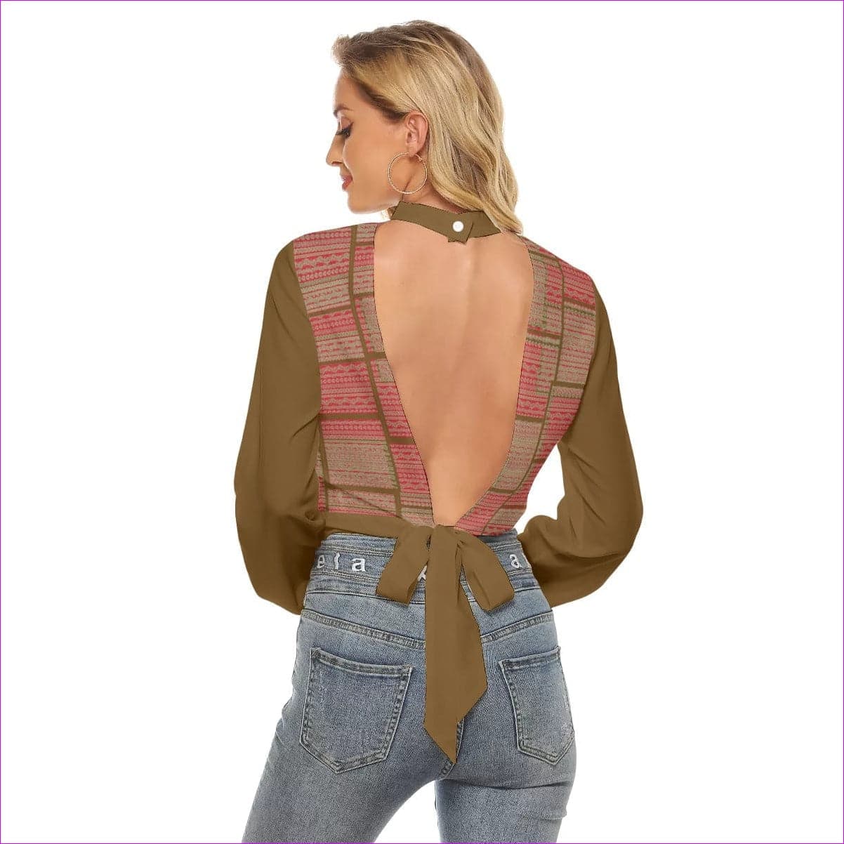 Chained 2 Womens Open Back Tie Blouse - women's top at TFC&H Co.