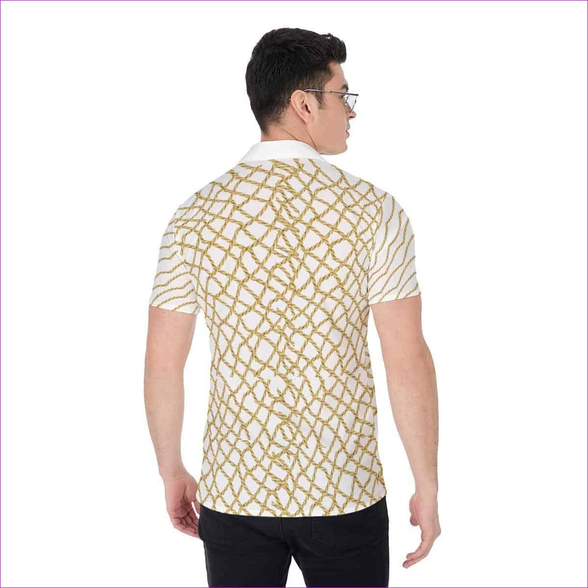 Chained Men's Button-Up - White - men's button-up shirt at TFC&H Co.