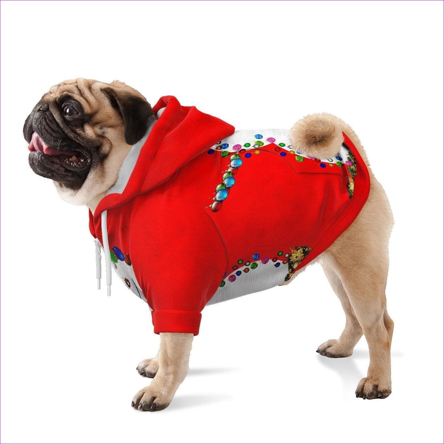 - Christmas Lights Snowman Premium Dog Hoodie - Dog Zip-Up Hoodie at TFC&H Co.