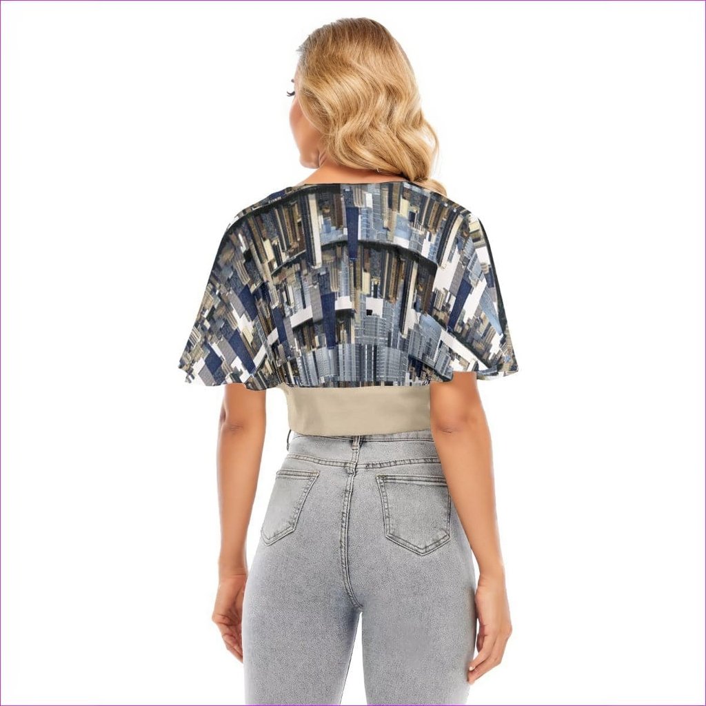 City Blocks Womens Bat Sleeve Crop Top - women's crop top at TFC&H Co.