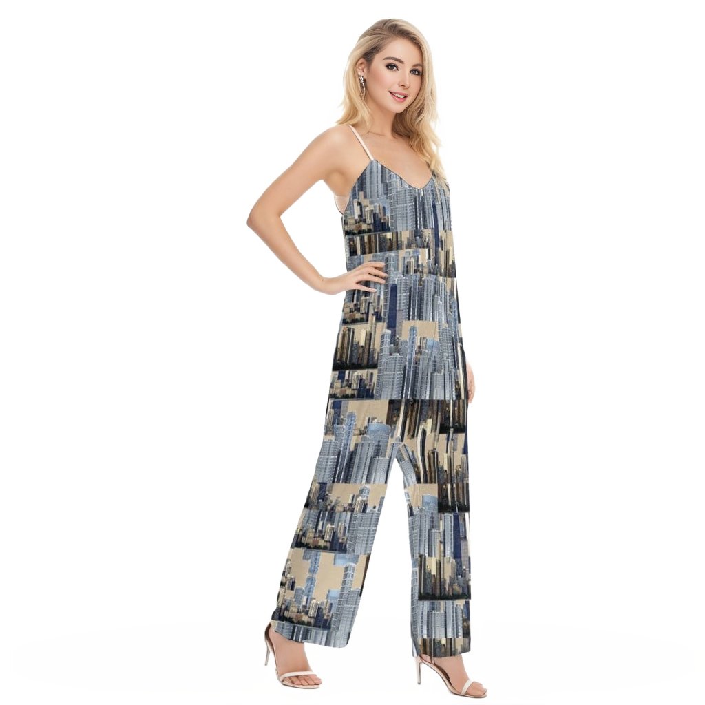 City Blocks Womens Loose Cami Jumpsuit - women's jumpsuit at TFC&H Co.