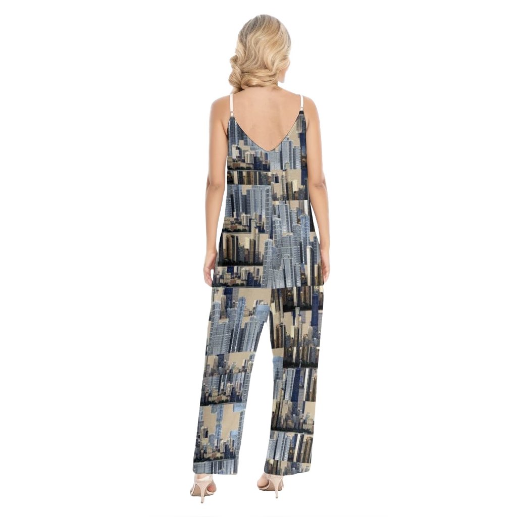 City Blocks Womens Loose Cami Jumpsuit - women's jumpsuit at TFC&H Co.