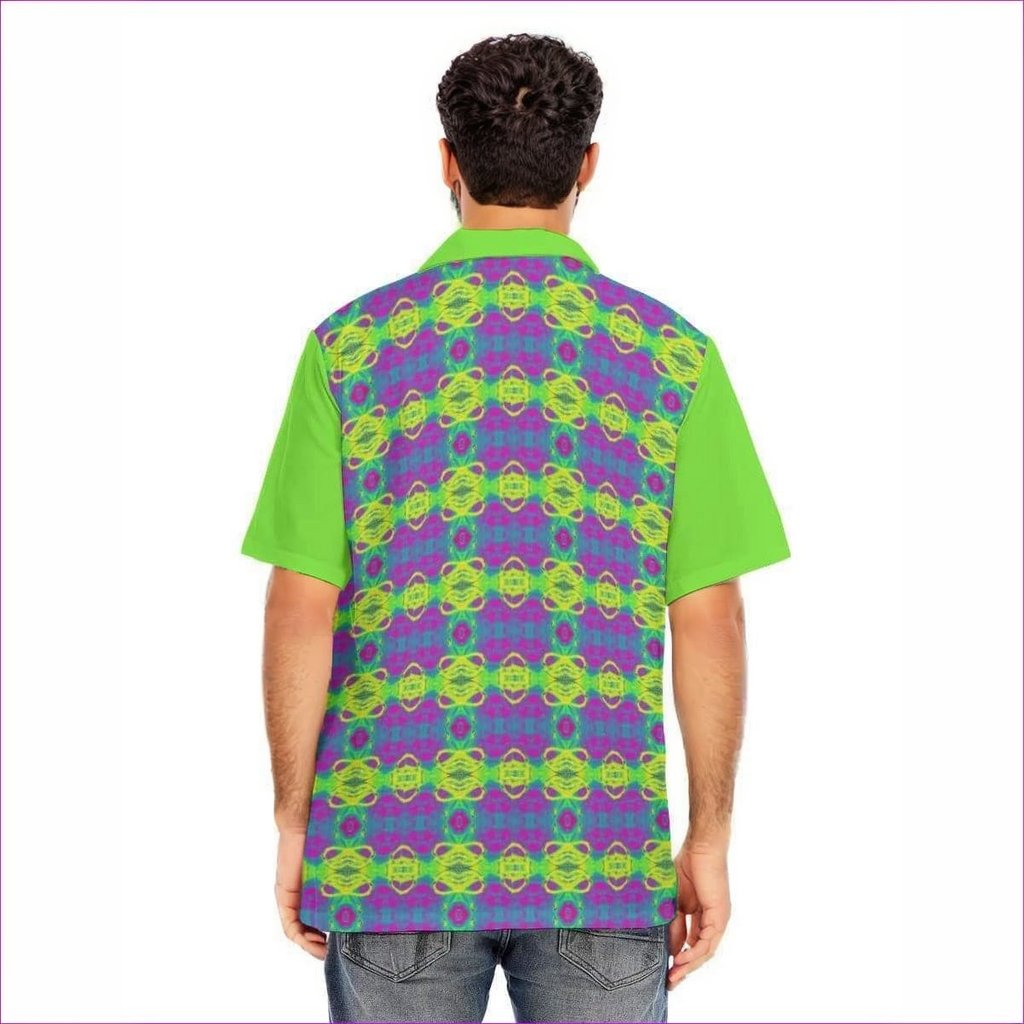 Club Lights Men's Hawaiian Shirt With Button Closure - men's button-up shirt at TFC&H Co.