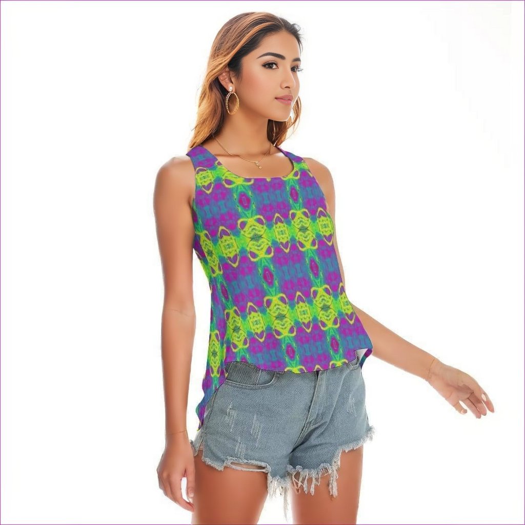 Club Lights Womens Back Hollow Yoga Top - women's top at TFC&H Co.