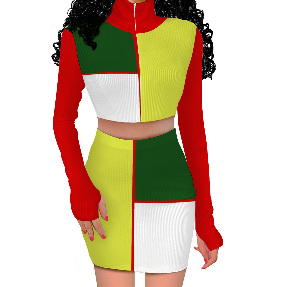 Color block set outfits sales