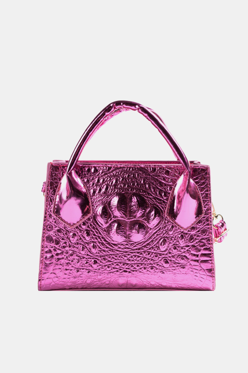 Hot Pink One Size - Textured PU Leather Crossbody Bag - handbag at TFC&H Co.