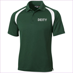 White - Deity Moisture-Wicking Golf Shirt - Mens Polo Shirts at TFC&H Co.