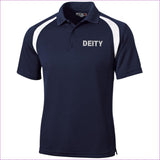 True Navy White - Deity Moisture-Wicking Golf Shirt - Mens Polo Shirts at TFC&H Co.