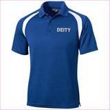 True Royal White - Deity Moisture-Wicking Golf Shirt - Mens Polo Shirts at TFC&H Co.