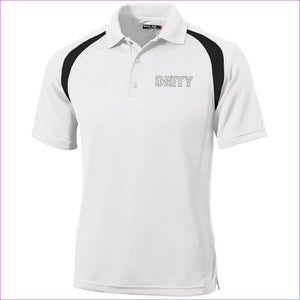 White Black - Deity Moisture-Wicking Golf Shirt - Mens Polo Shirts at TFC&H Co.