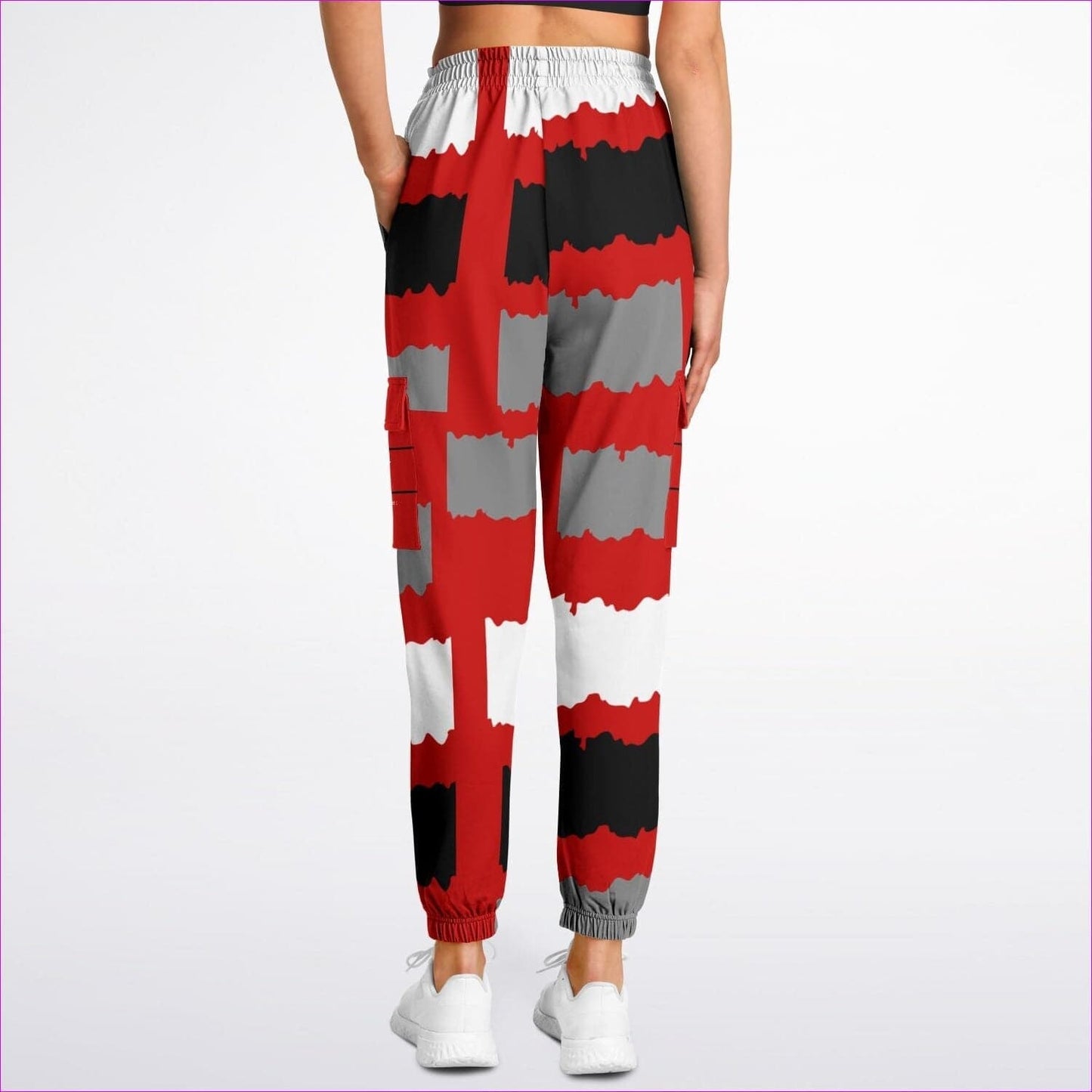 Deity Premium Cargo Sweatpants in Red - Fashion Cargo Sweatpants - AOP at TFC&H Co.
