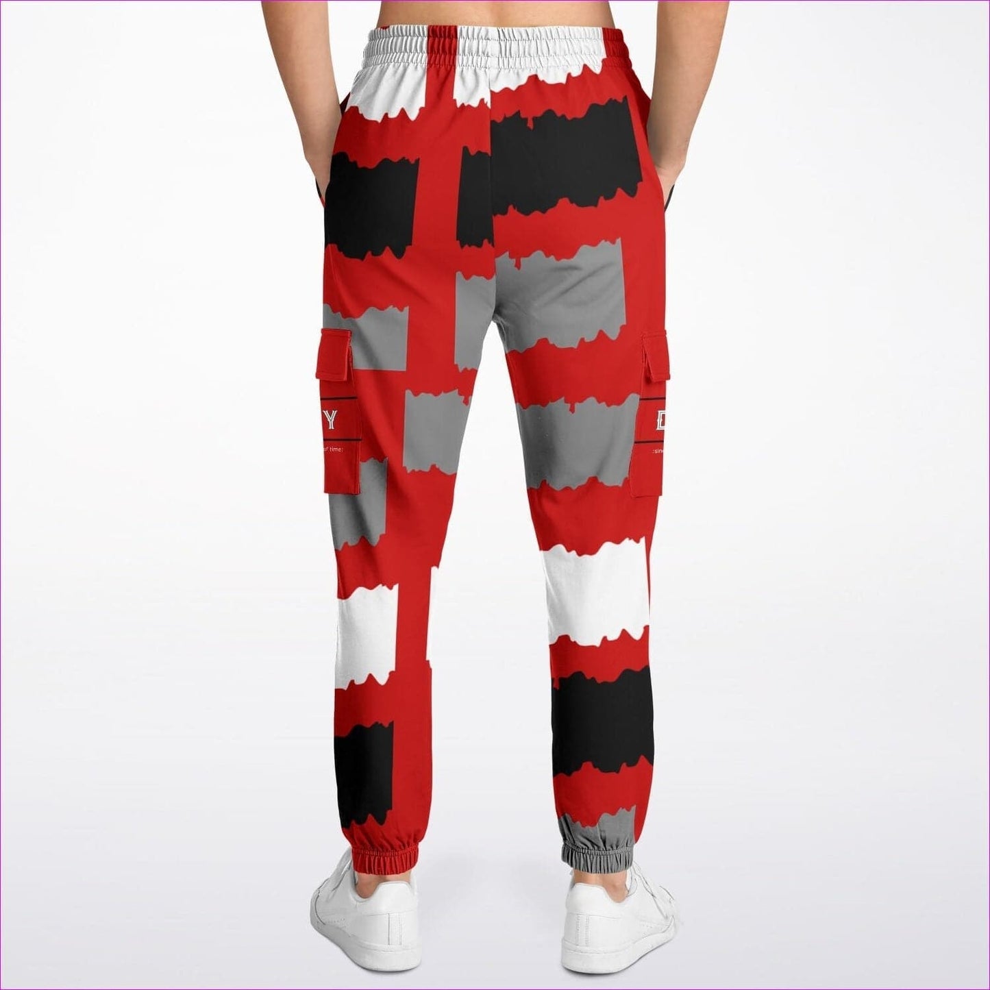 Deity Premium Cargo Sweatpants in Red - Fashion Cargo Sweatpants - AOP at TFC&H Co.