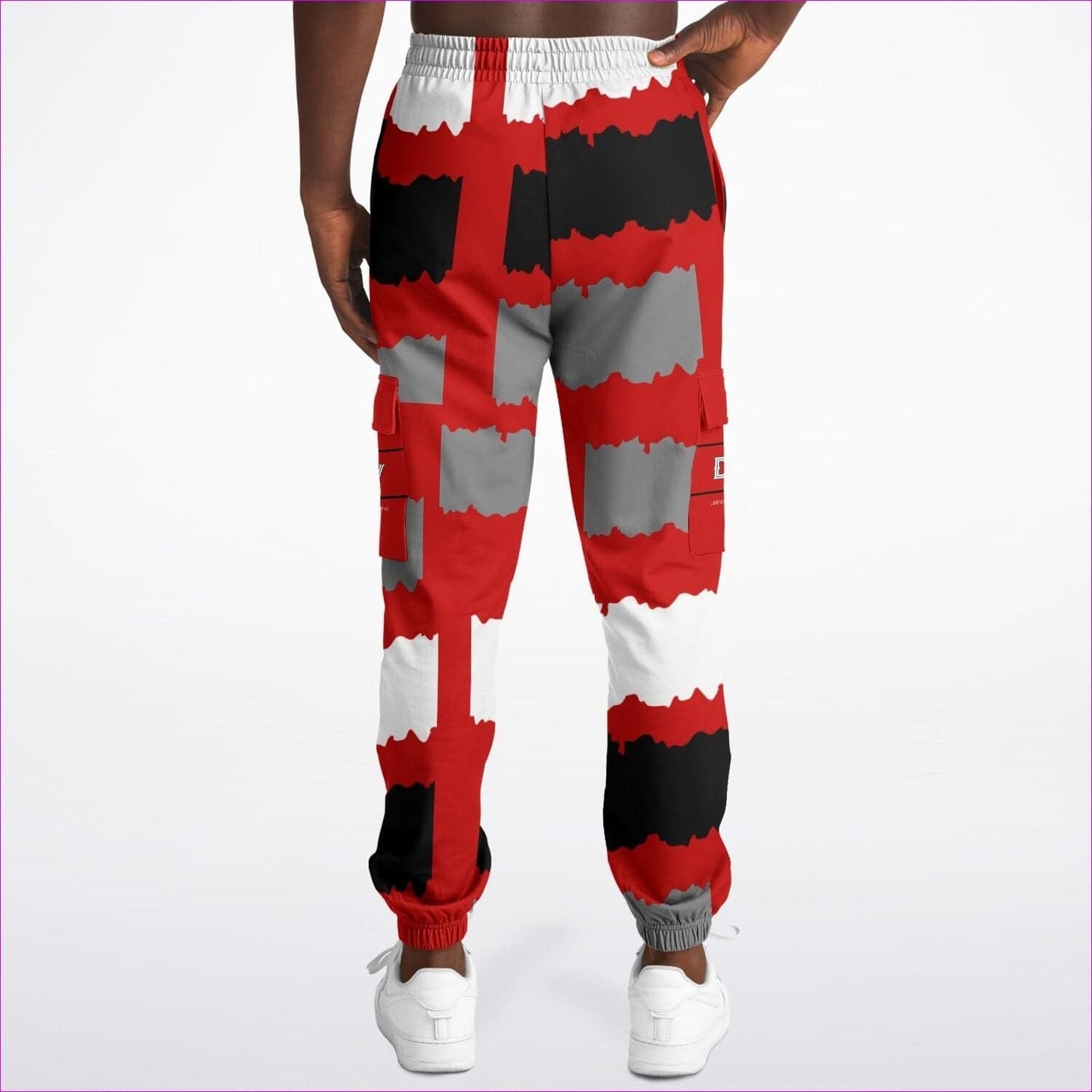 Deity Premium Cargo Sweatpants in Red - Fashion Cargo Sweatpants - AOP at TFC&H Co.