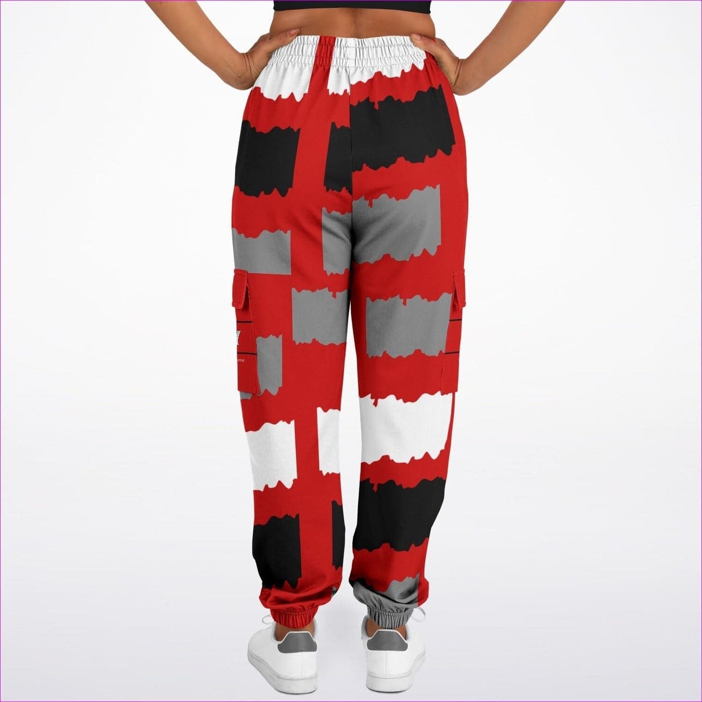 Deity Premium Cargo Sweatpants in Red - Fashion Cargo Sweatpants - AOP at TFC&H Co.