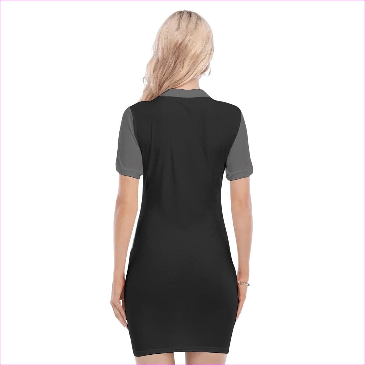 Deity Womens Black Polo Collar Dress - women's polo dress at TFC&H Co.