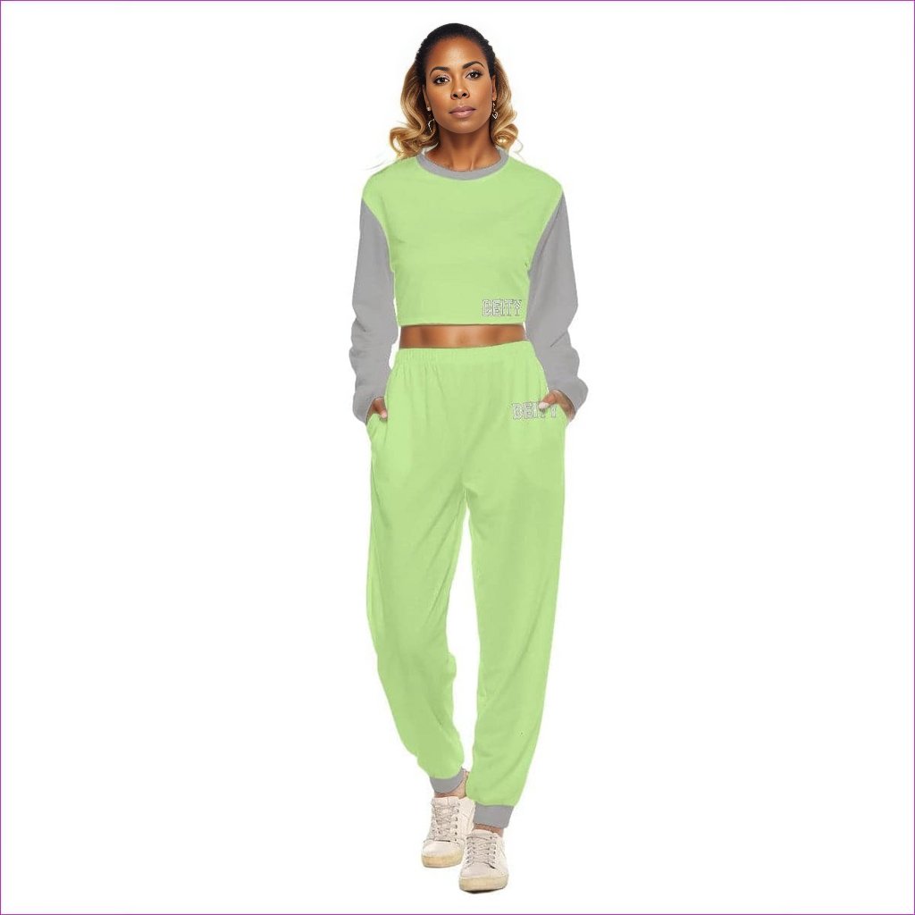 Deity Womens Crop Sweatshirt Set - women's sweatsuit at TFC&H Co.