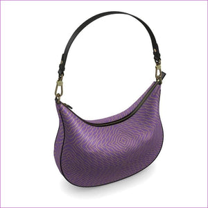 Diamond Chained Luxury Leather Curve Hobo Bag - handbag at TFC&H Co.