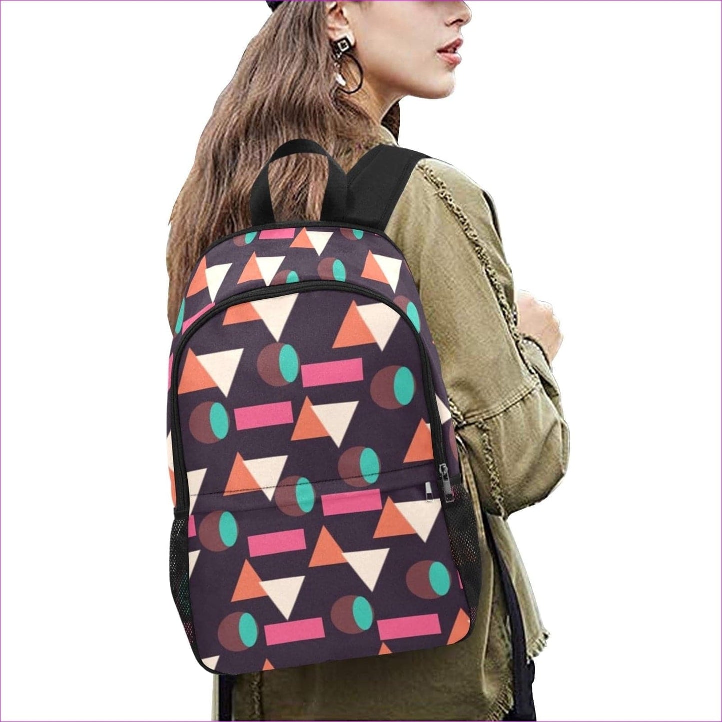 Disco Unisex Casual Backpack with Side Mesh Pockets - Backpacks at TFC&H Co.
