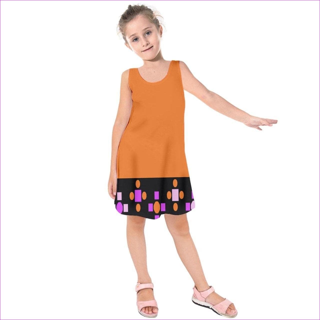 Dotted Kids Sleeveless Dress - kids dress at TFC&H Co.