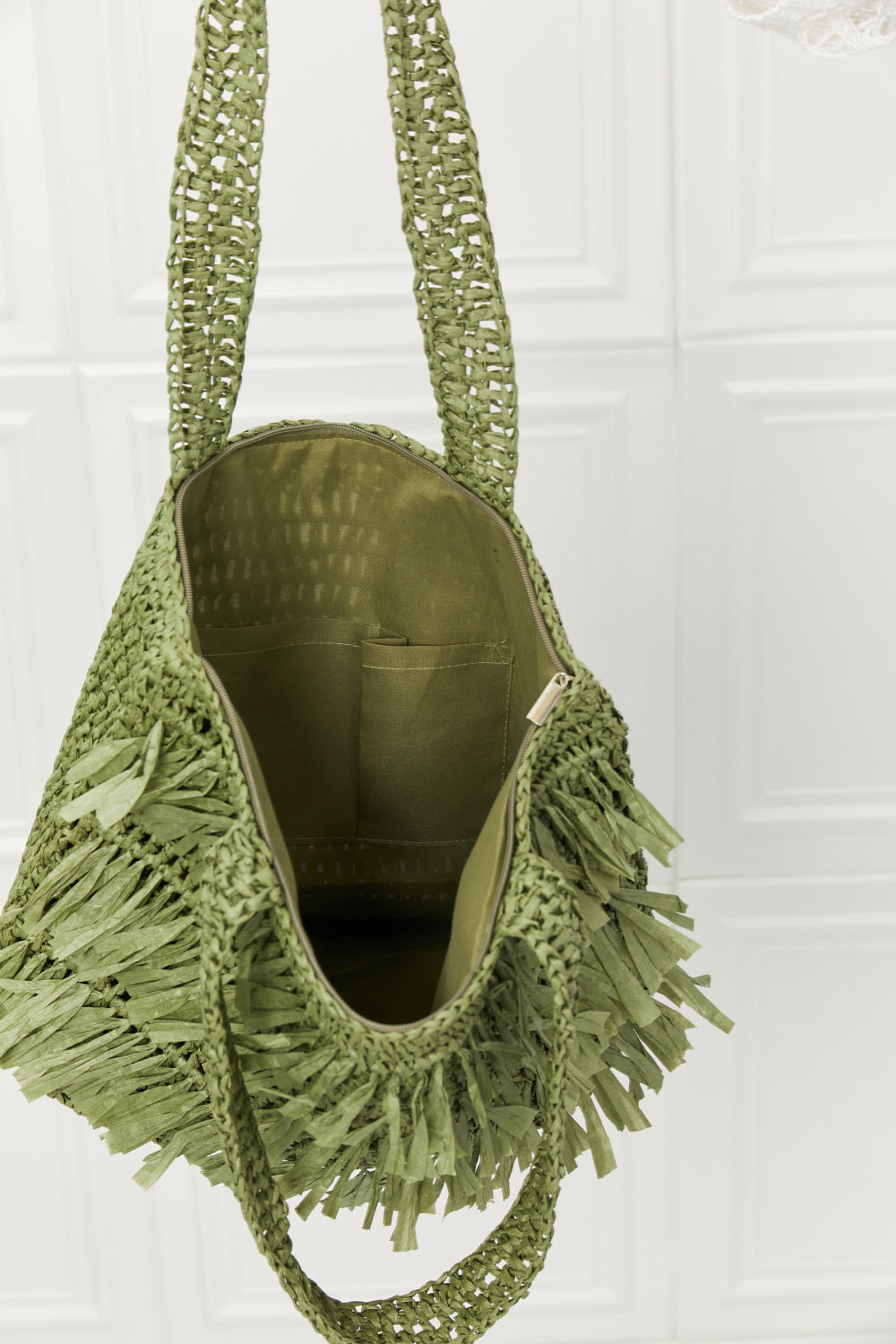 Fame The Last Straw Fringe Straw Tote Bag - Ships from The US - Tote bags at TFC&H Co.