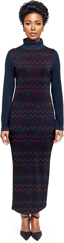Easy Days Dark Turtleneck Maxi Dress - women's turtleneck dress at TFC&H Co.