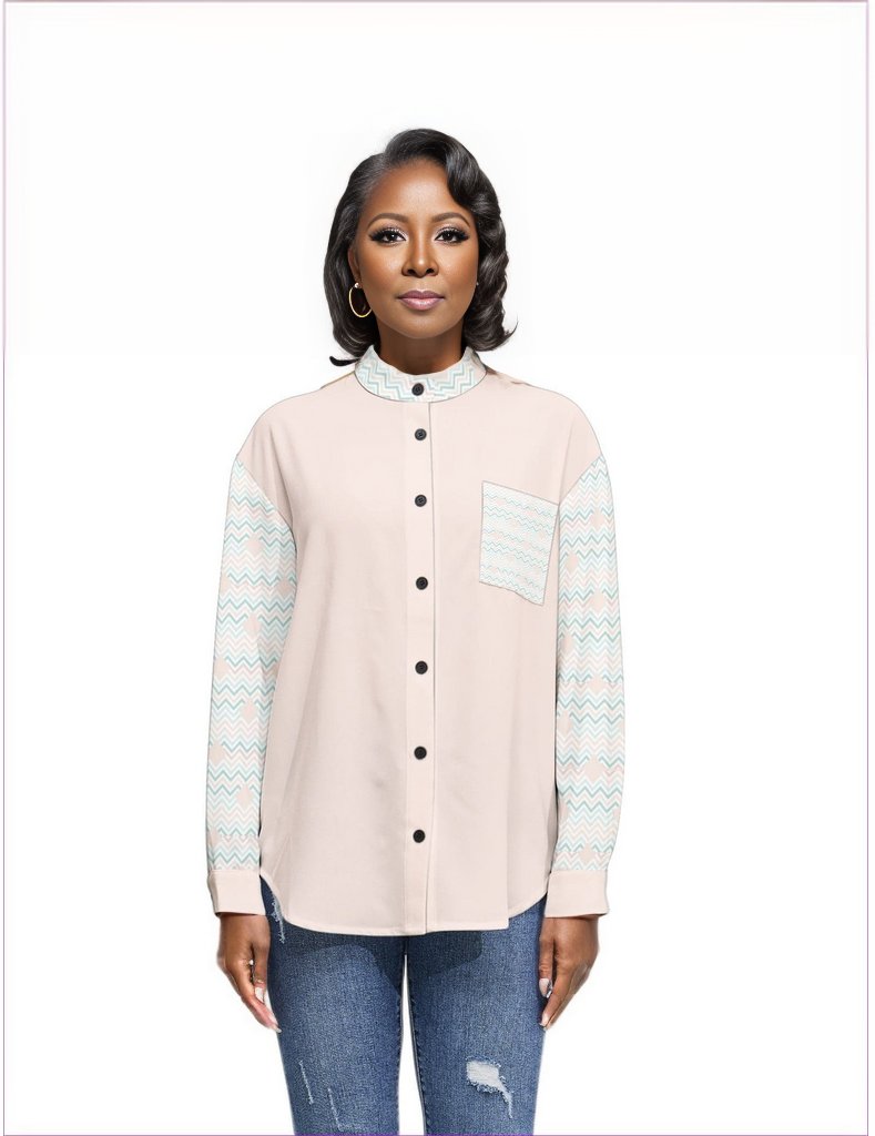 Easy Days Long Sleeve Button Up Casual Shirt Top - women's blouse at TFC&H Co.