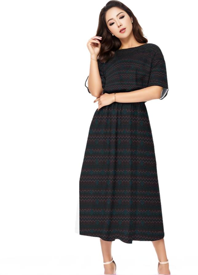 Easy Days Womens Elastic Waist Dress - Dark - women's dress at TFC&H Co.