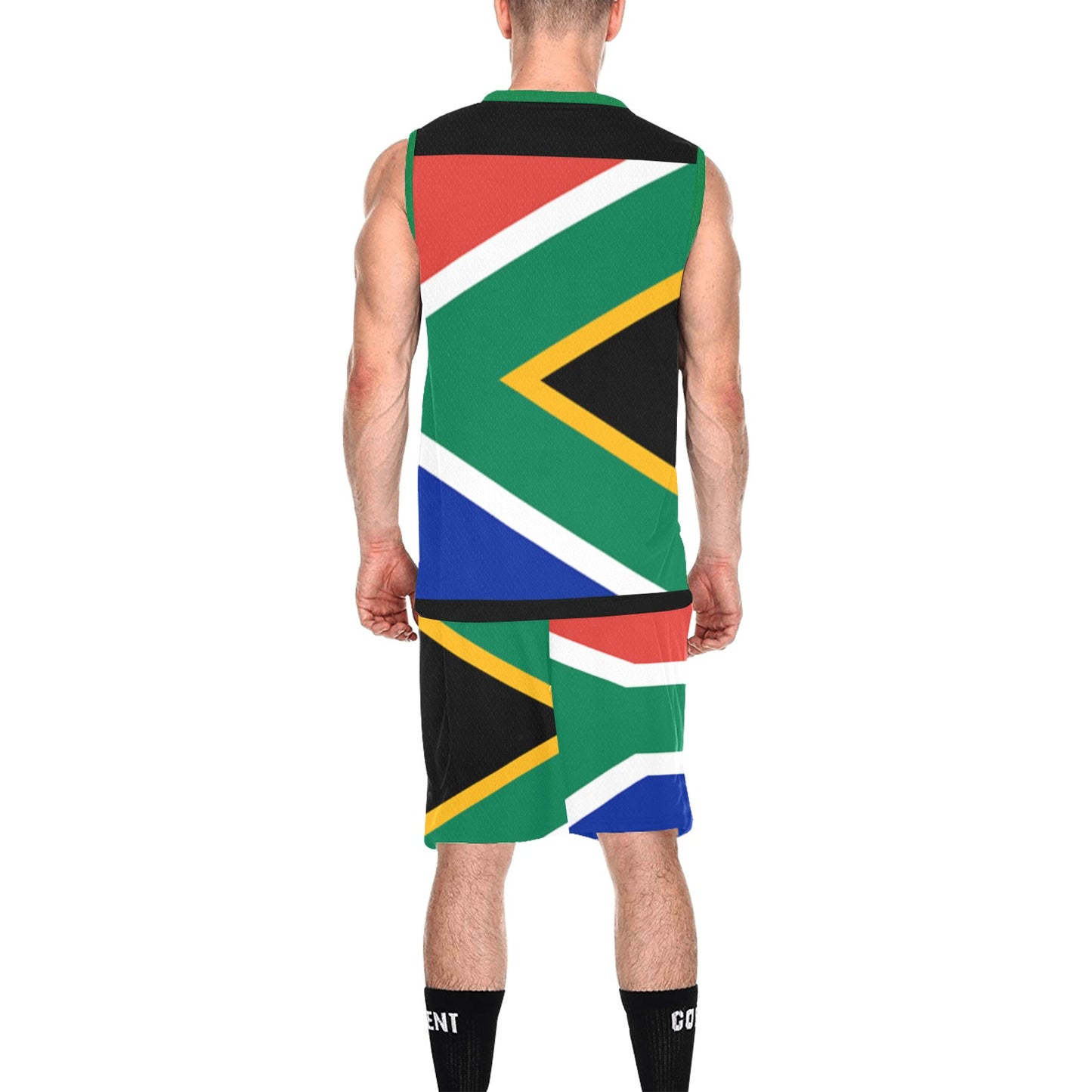 ZA Flag Men's Basketball Tracksuit - men's short set at TFC&H Co.