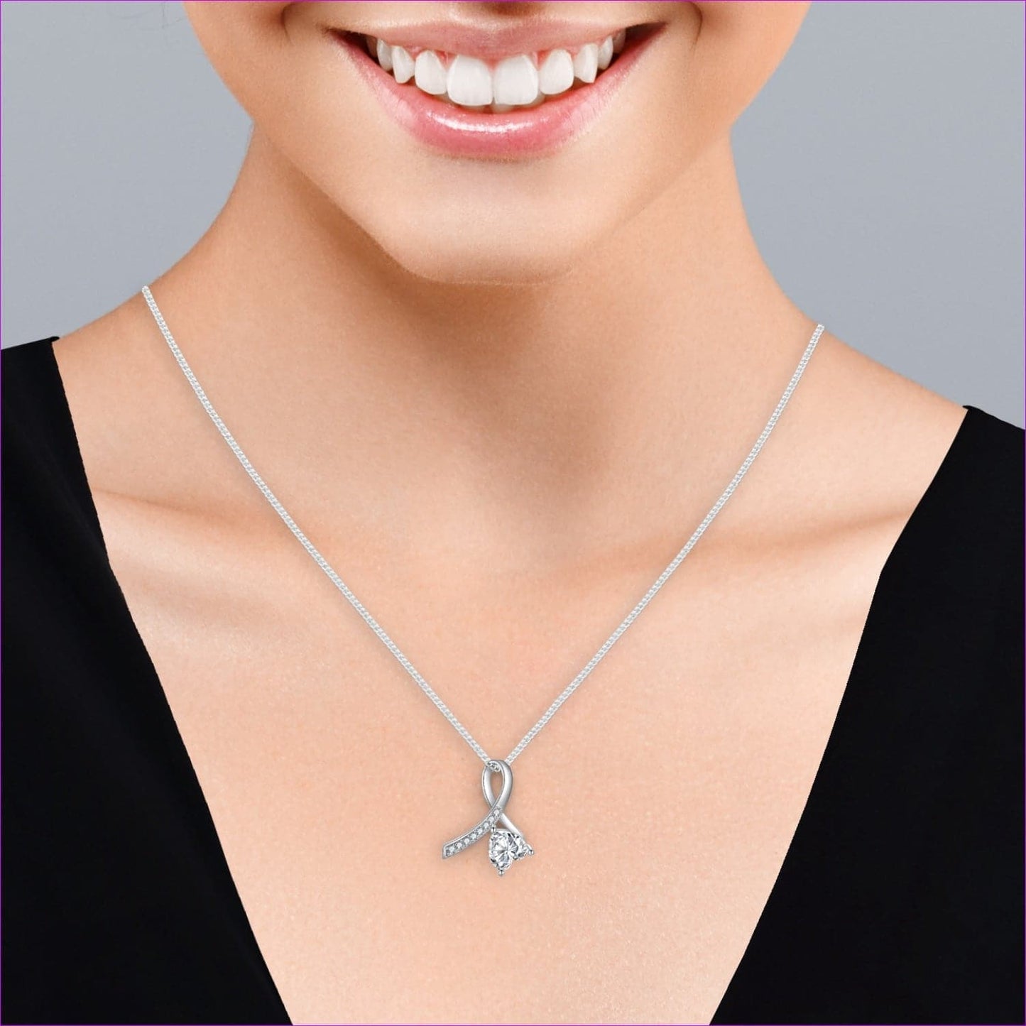 Enchanting Ribbon Necklace- Ships from The US - necklace at TFC&H Co.