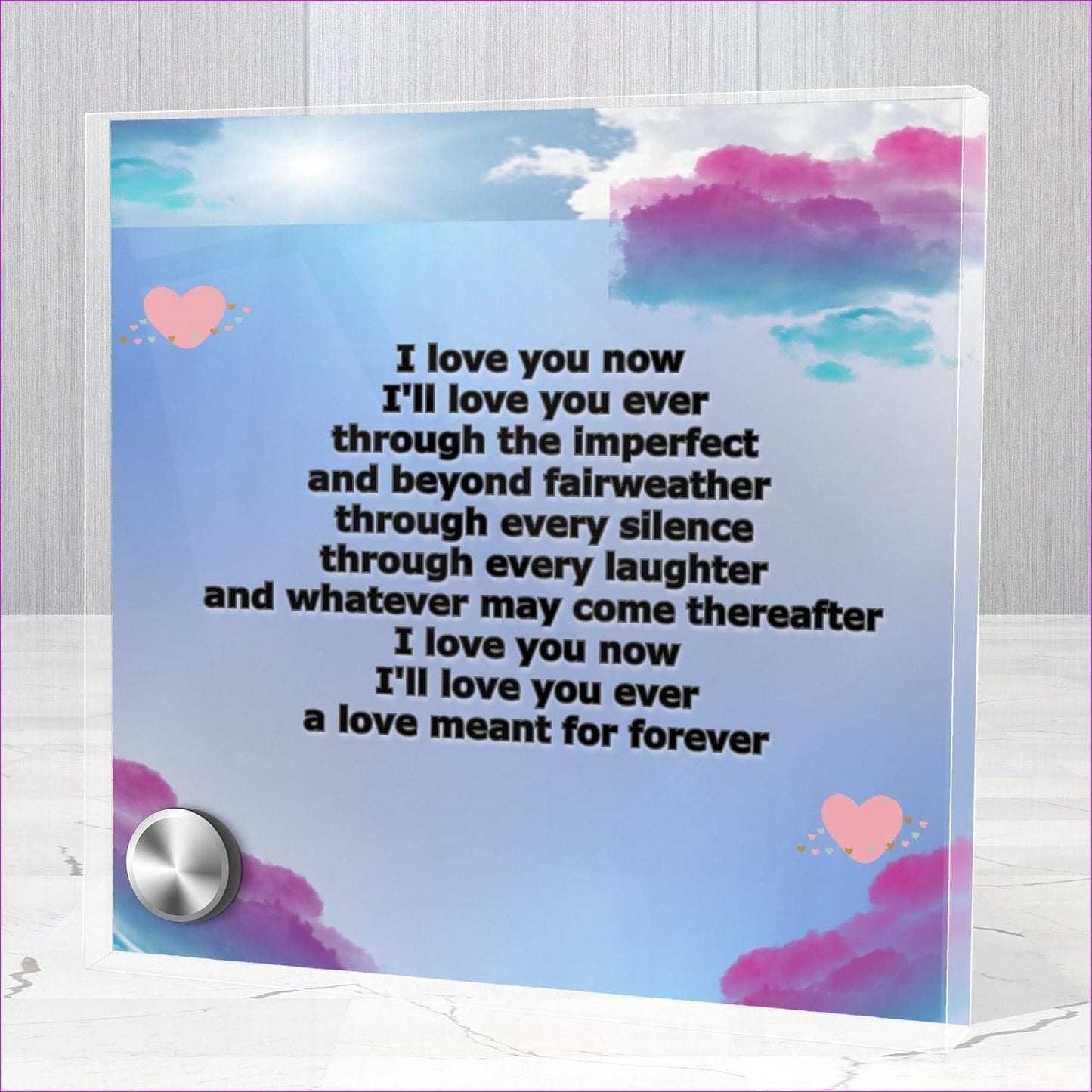 Lumen Glass Message Stand Only Ever Lumen Glass Stand & Necklace Set- Ships from The US - necklace at TFC&H Co.