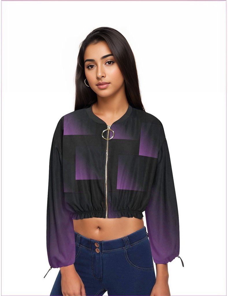 Fade Womens Chiffon Cropped Jacket 2 variations - women's jacket at TFC&H Co.