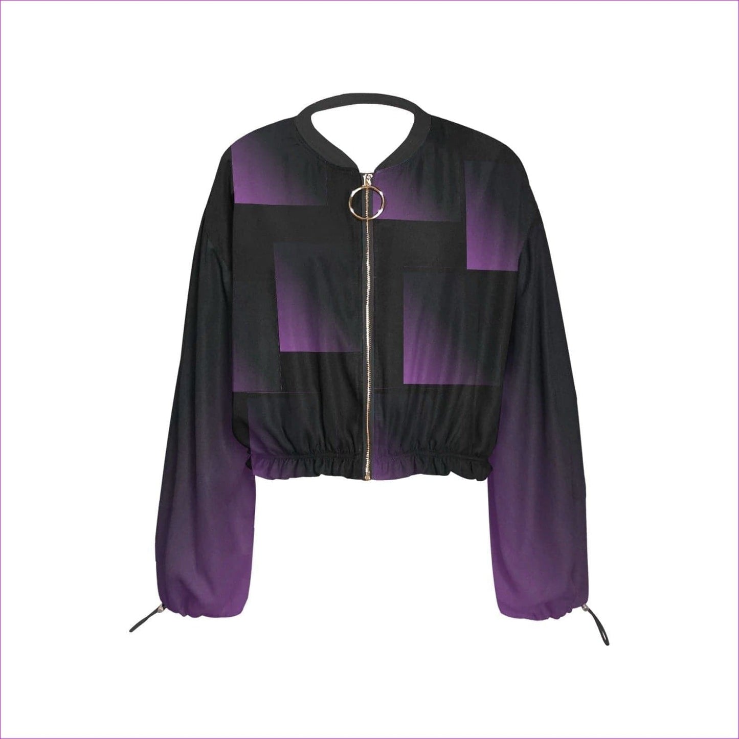 fade 2 Women's Chiffon Cropped Jacket (Model H30) Fade Womens Chiffon Cropped Jacket 2 variations - women's jacket at TFC&H Co.