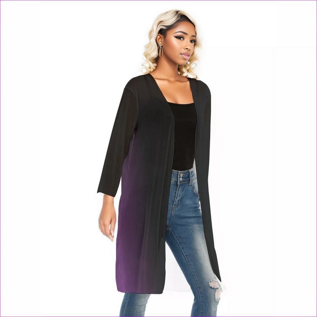 Fade Womens V-neck Mesh Cardigan - women's cardigan at TFC&H Co.