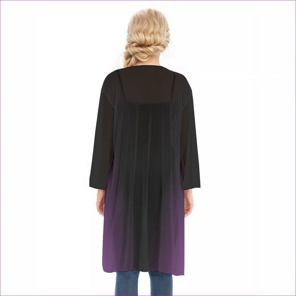 Fade Womens V-neck Mesh Cardigan - women's cardigan at TFC&H Co.
