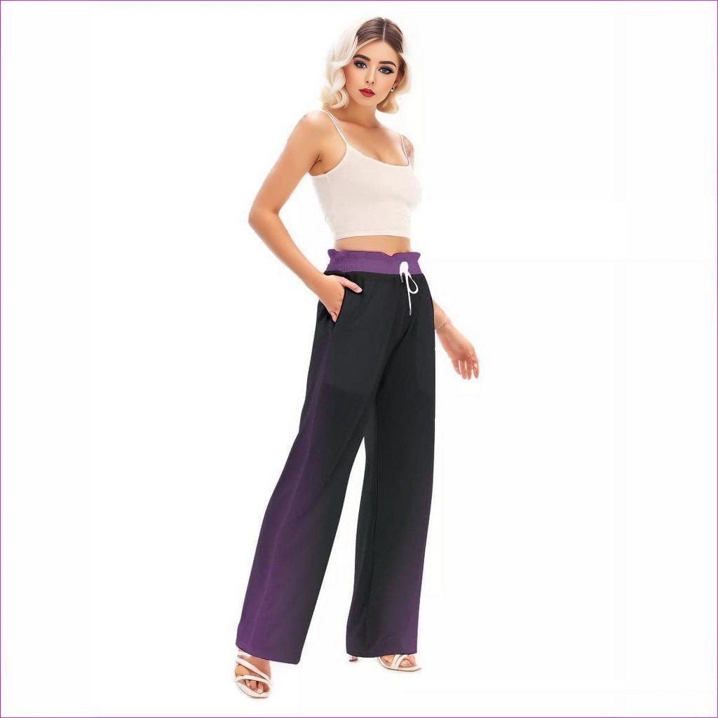 Fade Womens Waist Fungus Edge Wide-leg Pants - women's pants at TFC&H Co.
