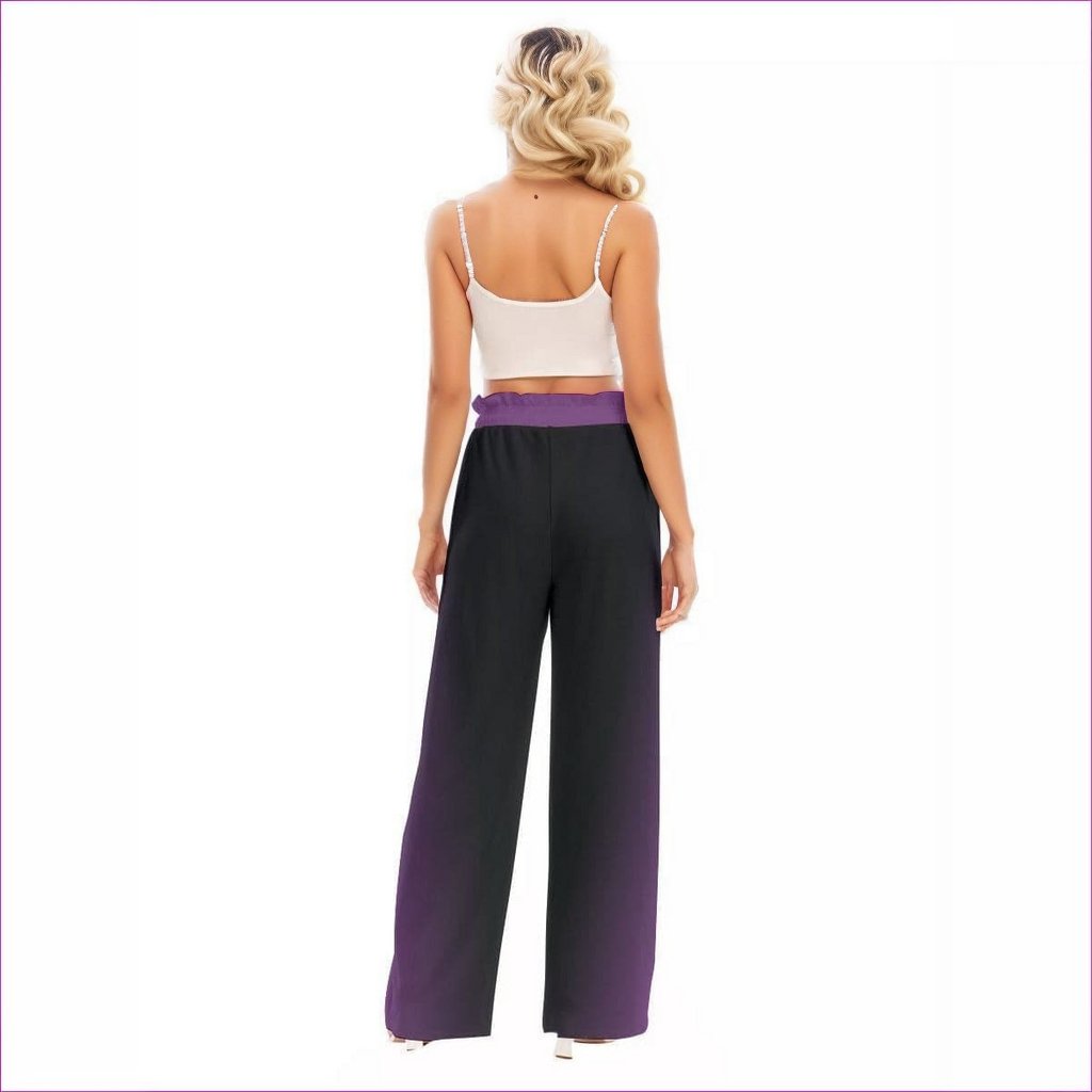 Fade Womens Waist Fungus Edge Wide-leg Pants - women's pants at TFC&H Co.