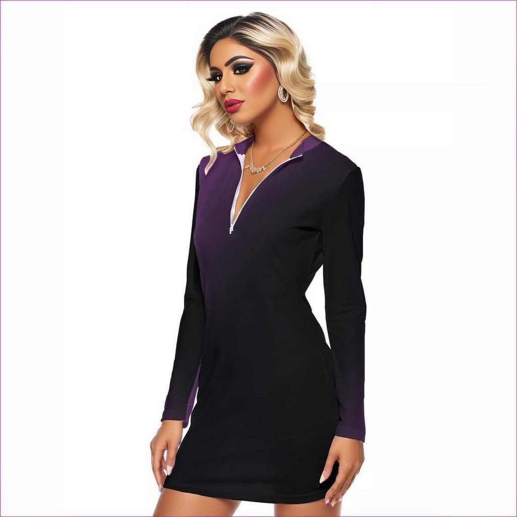 Fade Womens Zip Front Tight Dress - women's dress at TFC&H Co.