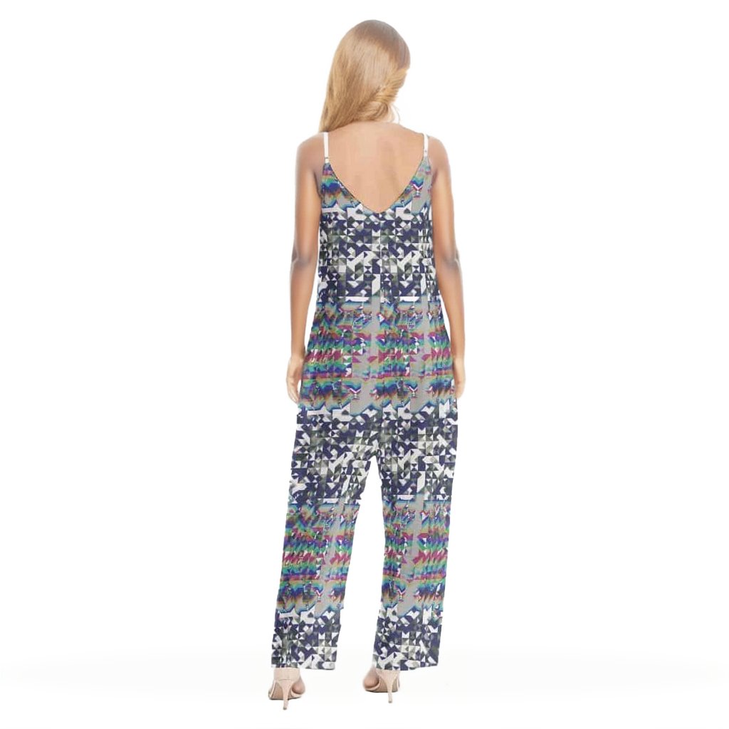 Fractured Womens Loose Cami Jumpsuit - women's jumpsuit at TFC&H Co.